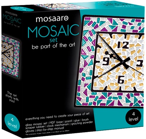 Mosaaro Mozaiek set Vierkanten Klok MA4002