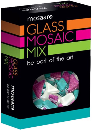 Mosaaro Creativity kit Mosaic mix: White, turquoise, Glitter Purple MA5004