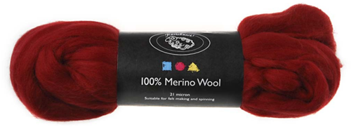 CC Merino Wol 100gr Donkerrood