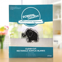 Screen Sensation Acrylic Blanks Block Rectangle 7x10 cm 4 pieces