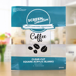 Screen Sensation Acryl Blanks Blok Vierkant 9x9 cm 4 stuks