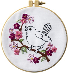 Bucilla Kersenbloesem en Vogel Borduurset