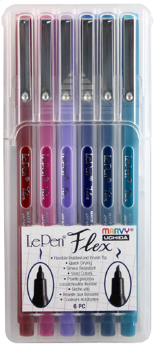 Marvy Uchida Le Pen Flex Set Jewel 6 pieces