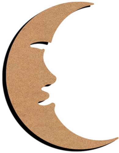 MDF-Figur Halbmondgesicht 15 cm