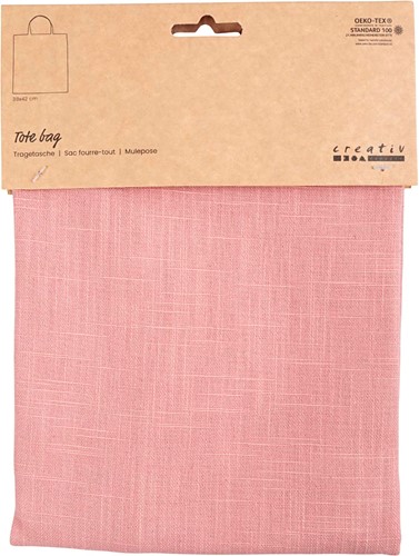 CC Katoenen Draagtas 38x42 cm Roze-2