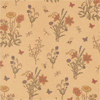 CC-Kunstlederpapierrolle mit Aufdruck 100 x 50 cm Blumen-3