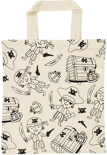 CC Tote bag, light natural, pirates, size 27,5x30 cm, 135 g, 1 pc