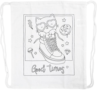 CC Katoenen Rugzak Good Times 38x42 cm Wit