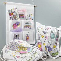 CC Katoenen Rugzak Good Times 38x42 cm Wit-3