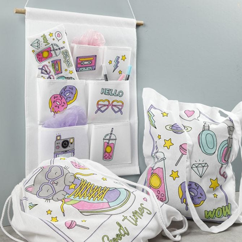 CC Katoenen Rugzak Good Times 38x42 cm Wit-3