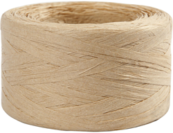 CC Papieren Raffia Garen 8 mm 100 m Zandkleur