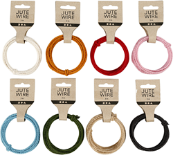 CC Jute wire, assorted colours, thickness 2-4 mm, 8x3 m/ 1 set