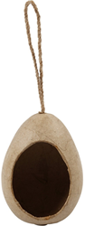 CC Papier Maché Ei Ornament met Gat 7,5x9,5 cm