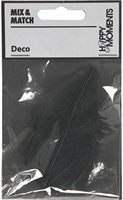Skelettblätter 6 cm Schwarz 20 Stück-2