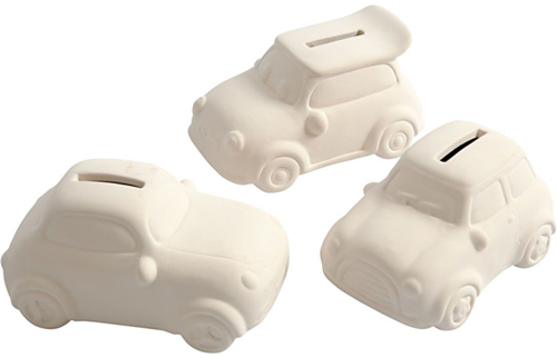 CC Terracotta Spaarpot Auto 5,5x12,5 cm 12 stuks
