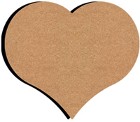 MDF-Figur Herz 10 cm