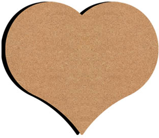 MDF-Figur Herz 10 cm