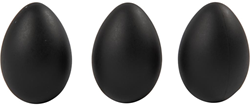 CC Plastic Eieren 6 cm Zwart 12 stuks