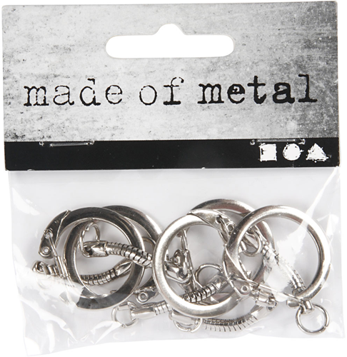 CC Keyring with chain, L: 6 cm, Dia. 2,3 cm, 5 pc/ 1 pack-2