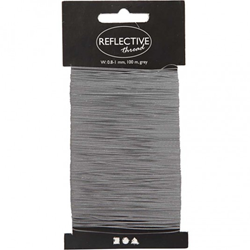 CC Reflective thread, grey, W: 0,8-1 mm, 100 m/ 1 pack