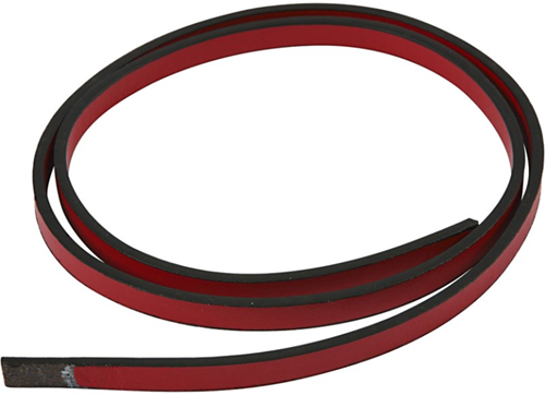 CC Band van Imitatieleer 10 mm Rood 1 m