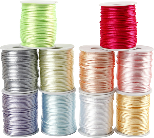 CC Satijnkoord 2mm Pastel 10 pastelkleuren