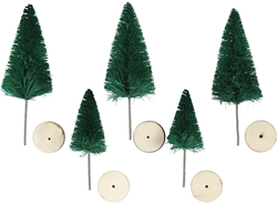 CC Miniatuur Kerstbomen 40-60mm Groen 5 stuks