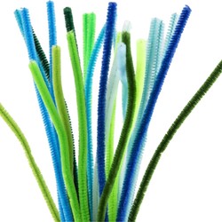 CC Chenilledraad 25 Stuk Blauw Groen Harmonie