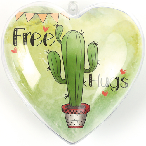 GC Creatief Cadeau Hart 10x10 cm Free Hugs