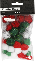 CC Pompons Kerst 15-20mm 48 stuks-2