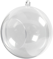 CC Decoballen met Opening 8 cm, Transparant 5 stuks