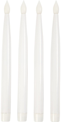 CC LED Kunst Kaars 27,5 cm Wit 4 stuks
