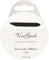 Vivi Gade Ripsband 5 mm 15 m Schwarz-2