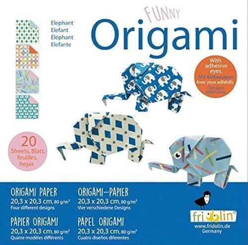 Fridolin Funny Origami 20x20 cm 20 vel Olifanten