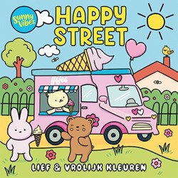 De Lantaarn Kleurboek Sunny Vibes - Happy Street L: 25 x B: 15 x D: 0,5 cm