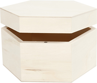 CC Houten Doos Hexagon 12x7 cm-3