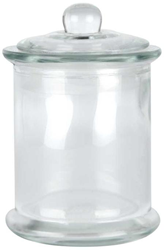 CC Glazen Pot met deksel, h: 14,5 cm D 8 cm, 10 stuks