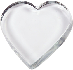 CC Glazen Hart 9x9 cm 10 stuks