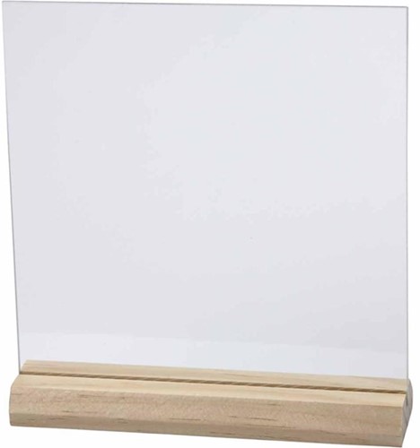 CC Glazen Plaat met Houder 15,5x15,5 cm, 10 stuks