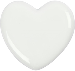 CC Heart, white, size 6,5x6,5 cm, thickness 10 mm, 1 pc