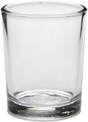 CC Tealight holder in glass, H: 6,5 cm, Dia. 4,5 cm, 4 pc/ 1 pack