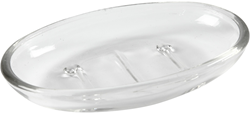 CC Soap dish, clear, H: 3 cm, L: 15 cm, W: 9,5 cm, 1 pc