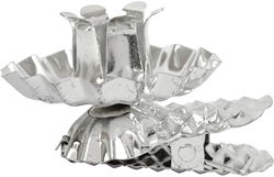 CC Metall-Kerzenhalterklemme 40 mm Silber 8 Stück