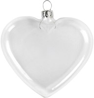 CC Glazen Hart Plat 9 cm per stuk