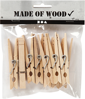 CC Clothes Pegs, L: 80 mm, W: 10 mm, 10 pc/ 1 pack-2