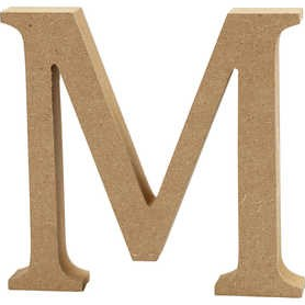 CC MDF Hoofdletter M 13 cm
