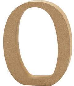 CC MDF Hoofdletter O 13 cm