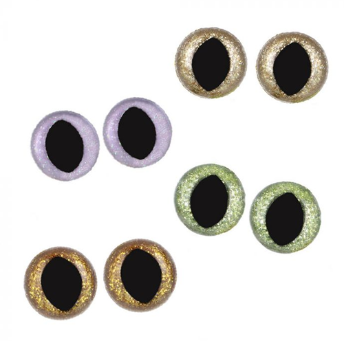 Opry Glitter Katten Veiligheidsogen 12-18 mm 48 stuks