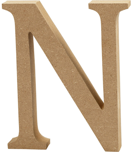 CC MDF Hoofdletter N 8 cm