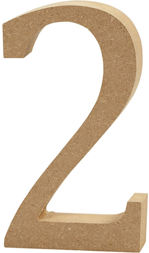 CC MDF Cijfer 2 8 cm